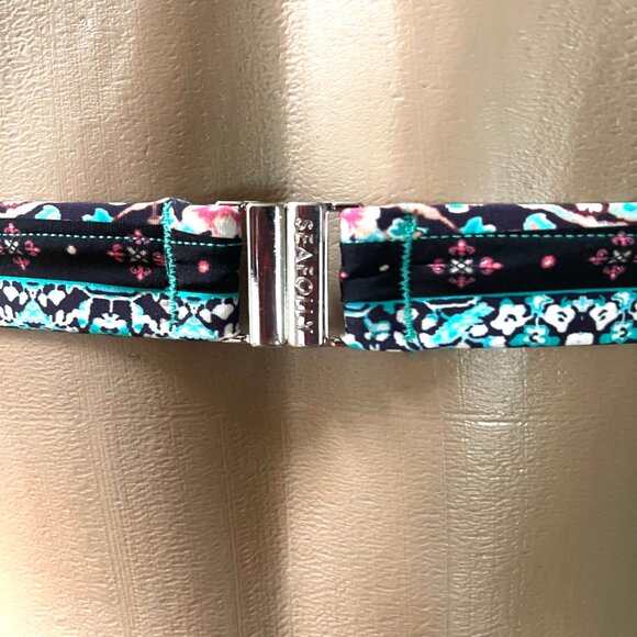 NWT Seafolly Australia Tassel floral recycled nylon bikini swim top 8 - Picture 11 of 16